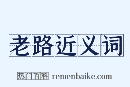 老路近义词是什么意思的图片